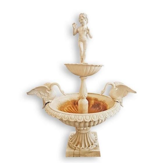 plantenbak met zwanen , gietijzer, Minder dan 30 cm, Rond, Ophalen of Verzenden, Atw