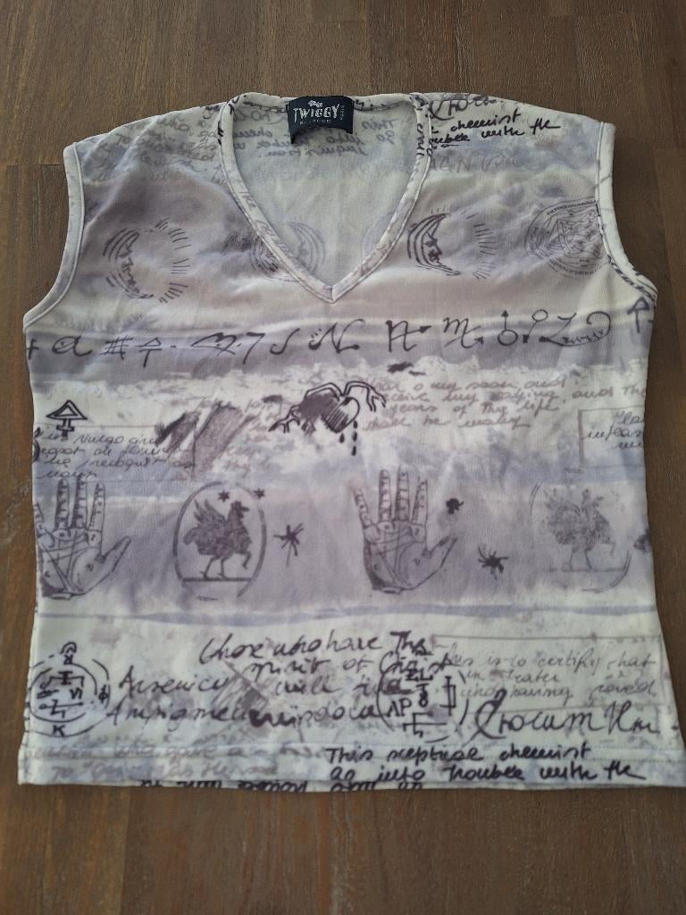 Kort dames topje, merk Twiggy by Jacob, Paris, maat M, Kleding | Dames, Maat 38/40 (M), Wit, Ophalen of Verzenden, Zo goed als nieuw