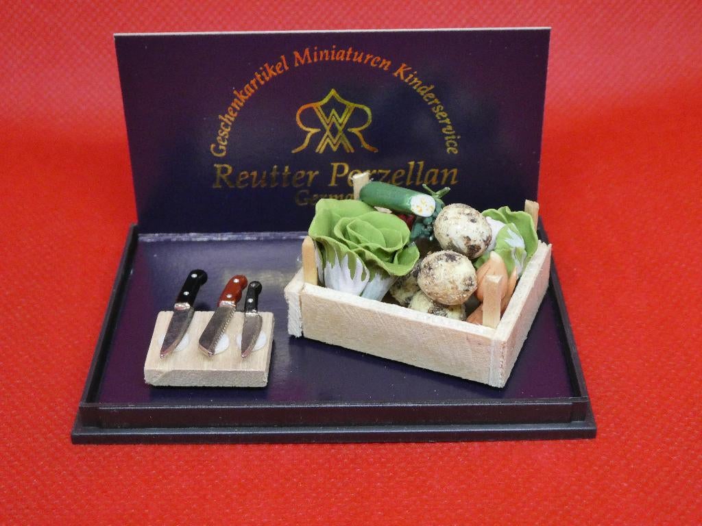 Reutter Porselein groente set voor poppenhuis - NIEUW, Ophalen of Verzenden, Nieuw, Poppenhuis