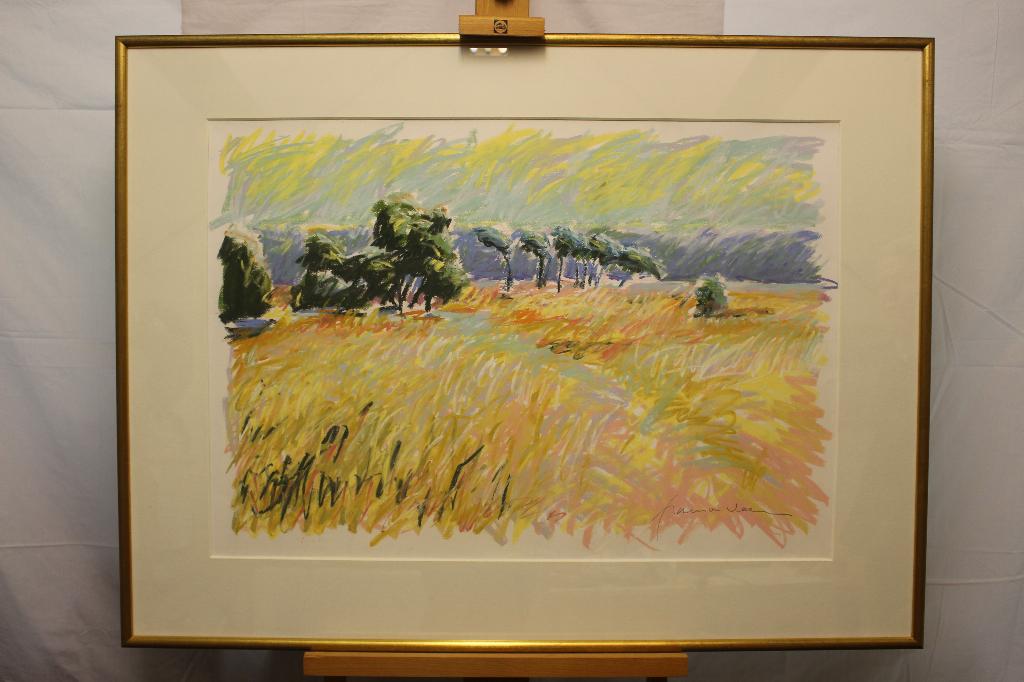 Frans van Veen pastel Pijpestrootje op het Langven 1996, Antiek en Kunst, Kunst | Schilderijen | Klassiek, Ophalen