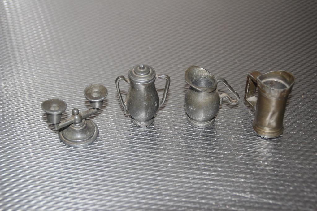 miniatuurkannetjes tin 4x, Antiek en Kunst, Ophalen of Verzenden