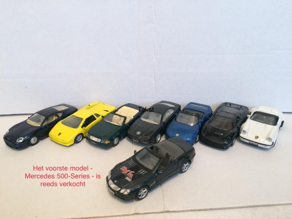 Automodellen – Aston Martin-Lamborghini-Lotus-MB-BMW-Jaguar, Ophalen of Verzenden, Zo goed als nieuw, Auto, Overige merken