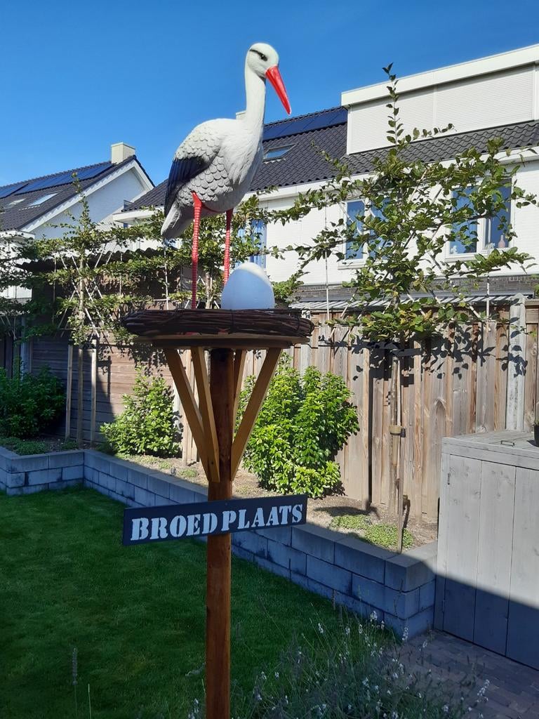 Geboorte broedplaats of landingsplaats ooievaarsnest, Ophalen, Gebruikt, Geboortebord