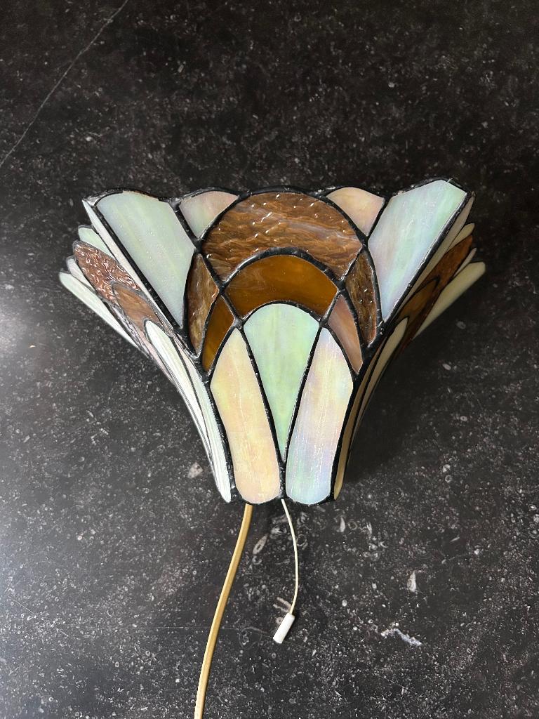 Wandlamp (Tiffany), Ophalen, Zo goed als nieuw, Glas
