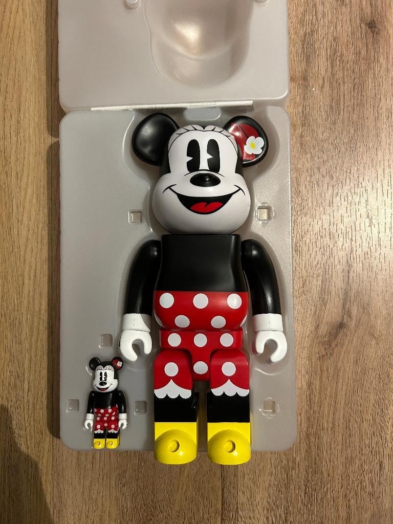 Medicom Toy Be@rbrick Mickey Mouse 100%  400%, Ophalen, Mickey Mouse, Nieuw, Beeldje of Figuurtje