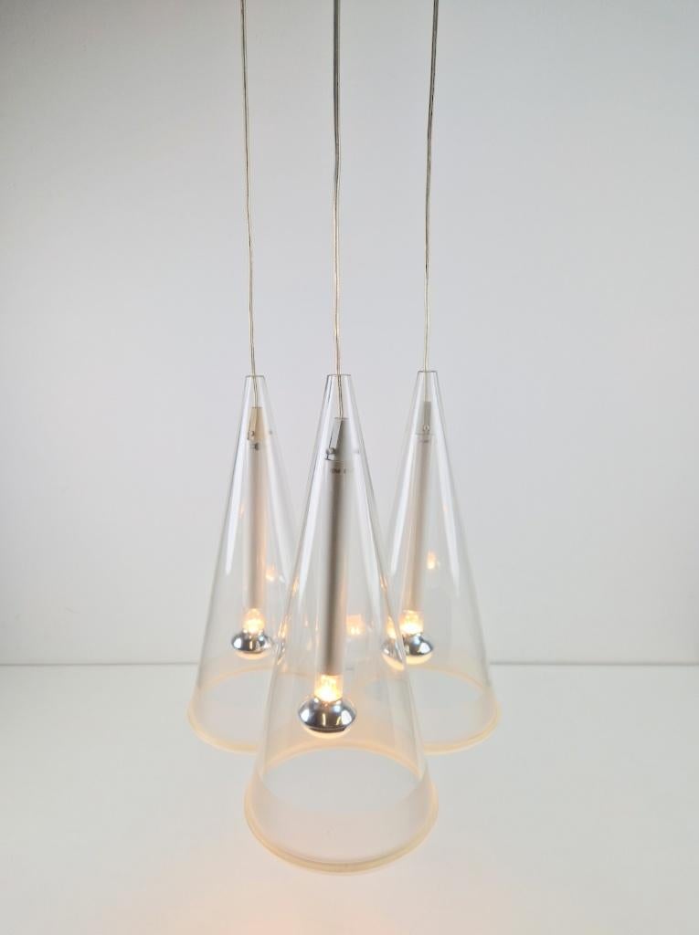 2 x Flos Fucsia 3 hanglamp glas Achille Castiglioni Italy, N, Ophalen of Verzenden, N, Minder dan 50 cm