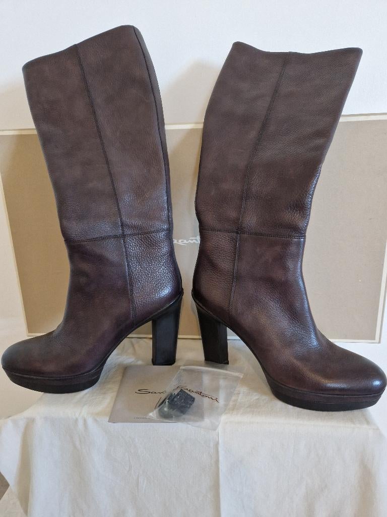 Santoni laarzen. Maat 37. Nieuw. Italiaanse kwaliteit., Hoge laarzen, Bruin, Nieuw, Ophalen of Verzenden