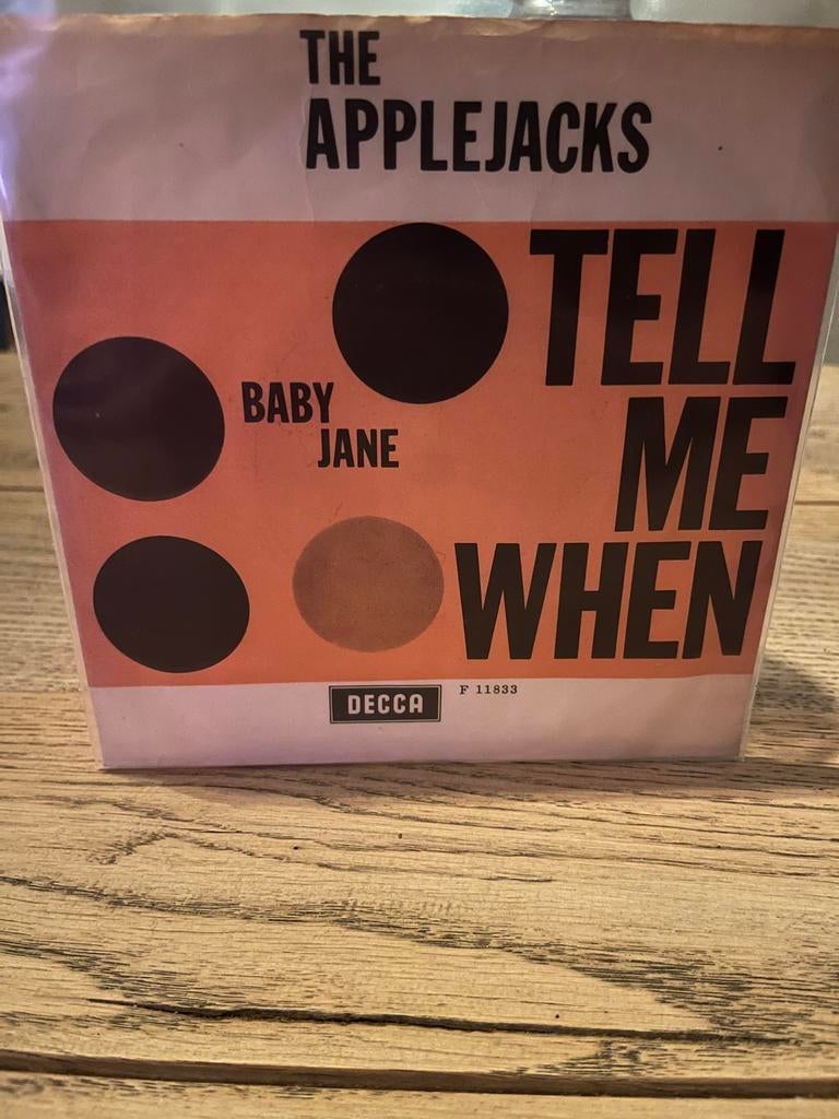 The Applejacks - Tell me when (single Decca) zeldzaam !, Ophalen of Verzenden, Zo goed als nieuw, Pop