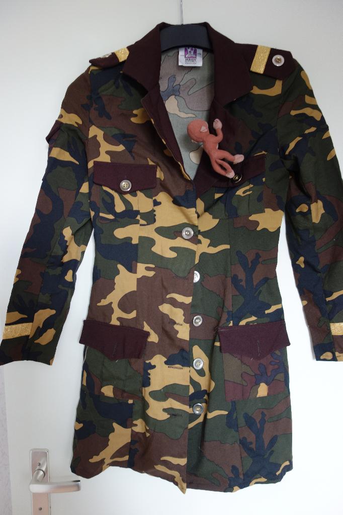 legerjurkje carnaval met mutsje maat 36, zgan, Kleding | Dames, Carnaval, Ophalen of Verzenden, Zo goed als nieuw, Kleding