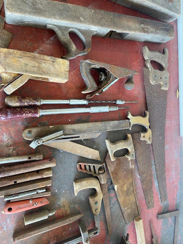 Antiek gereedschap gereedschapskist timmerman, Ophalen of Verzenden