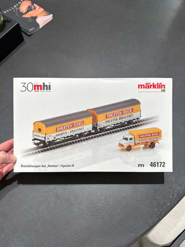 Marklin 46172 Bierkoelwagens Holsten Set, Wisselstroom, Ophalen of Verzenden, Analoog, Märklin