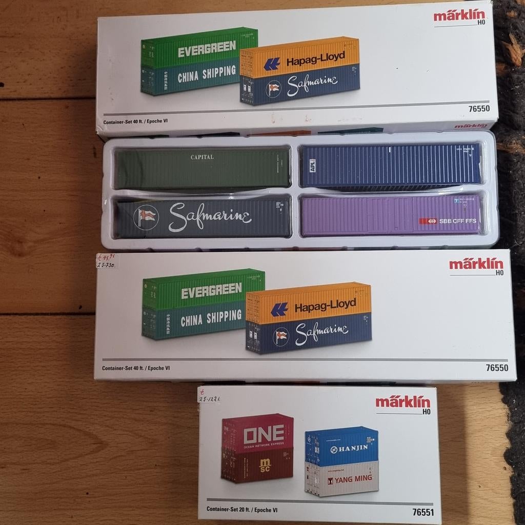 CONHTAINERS MÄRKLIN H0-1:87, Ophalen of Verzenden, Zo goed als nieuw, Märklin