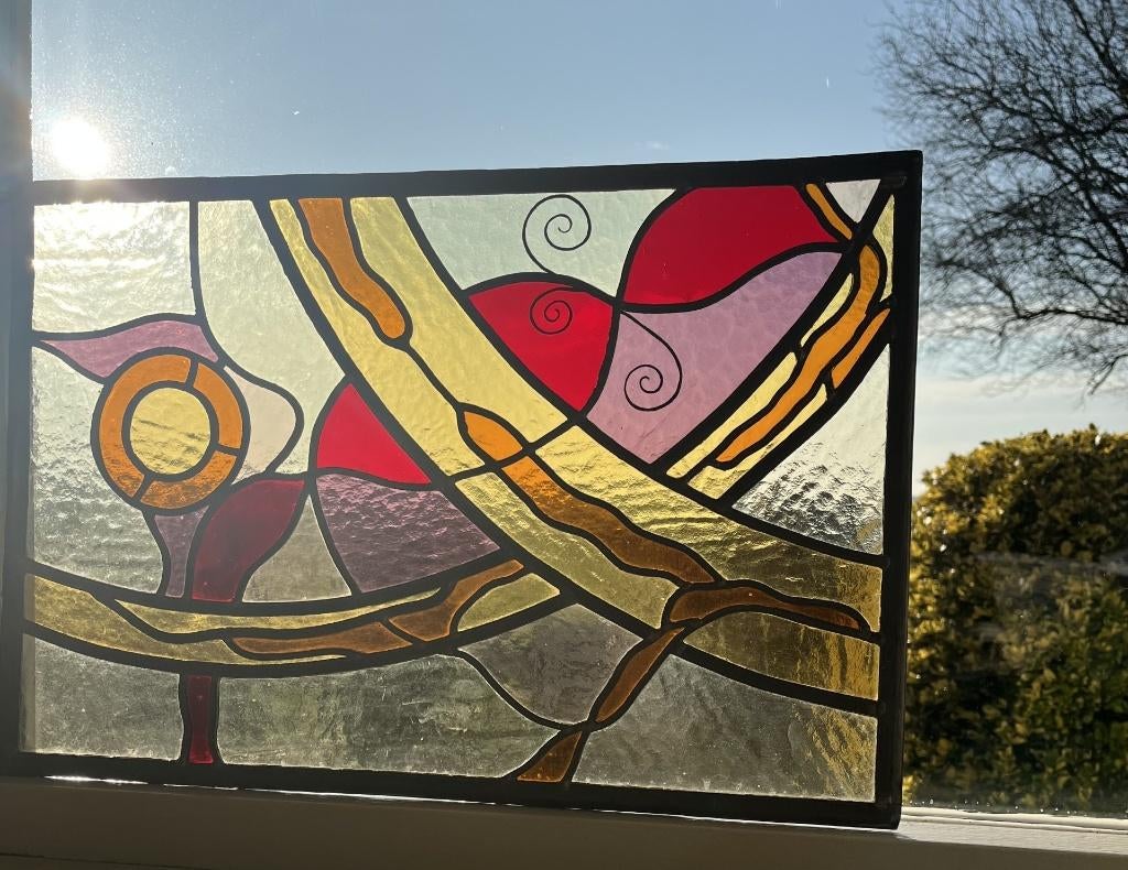 Voorzetraam raamhanger glas in lood raam, Hobby en Vrije tijd, Overige Hobby en Vrije tijd, Ophalen of Verzenden, Nieuw