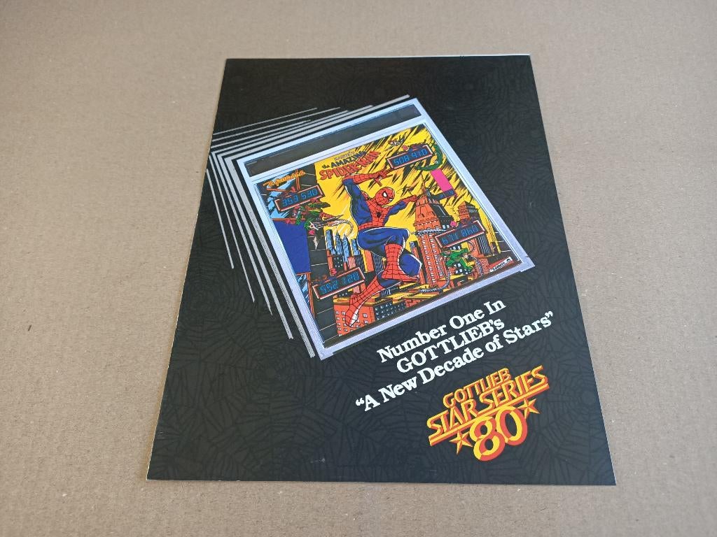 Folder: Gottlieb Spiderman (1980) Flipperkast, Ophalen of Verzenden, Gebruikt, Elektronisch, Flipperkast