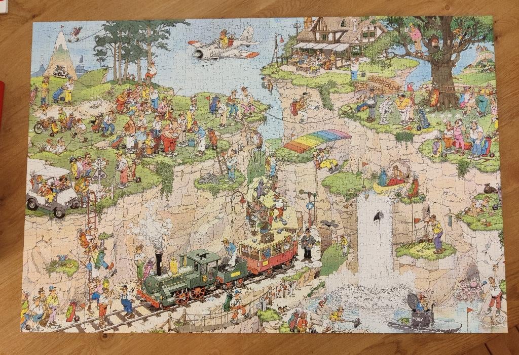 legpuzzel Jan van Haasteren: De Golfbaan, Ophalen of Verzenden, 500 t/m 1500 stukjes, Zo goed als nieuw, Legpuzzel