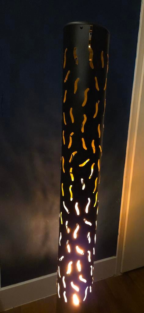 Vloerlamp met vlammen effect 102 cm, Ophalen, Zo goed als nieuw, Stof