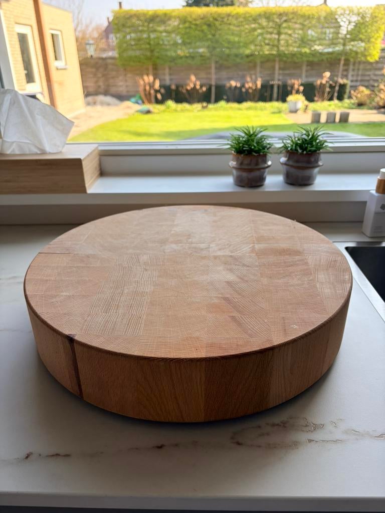 Robuste massief houten snijplank 24 kitchen, Ophalen, Hout, Snij-/serveerplank, Zo goed als nieuw