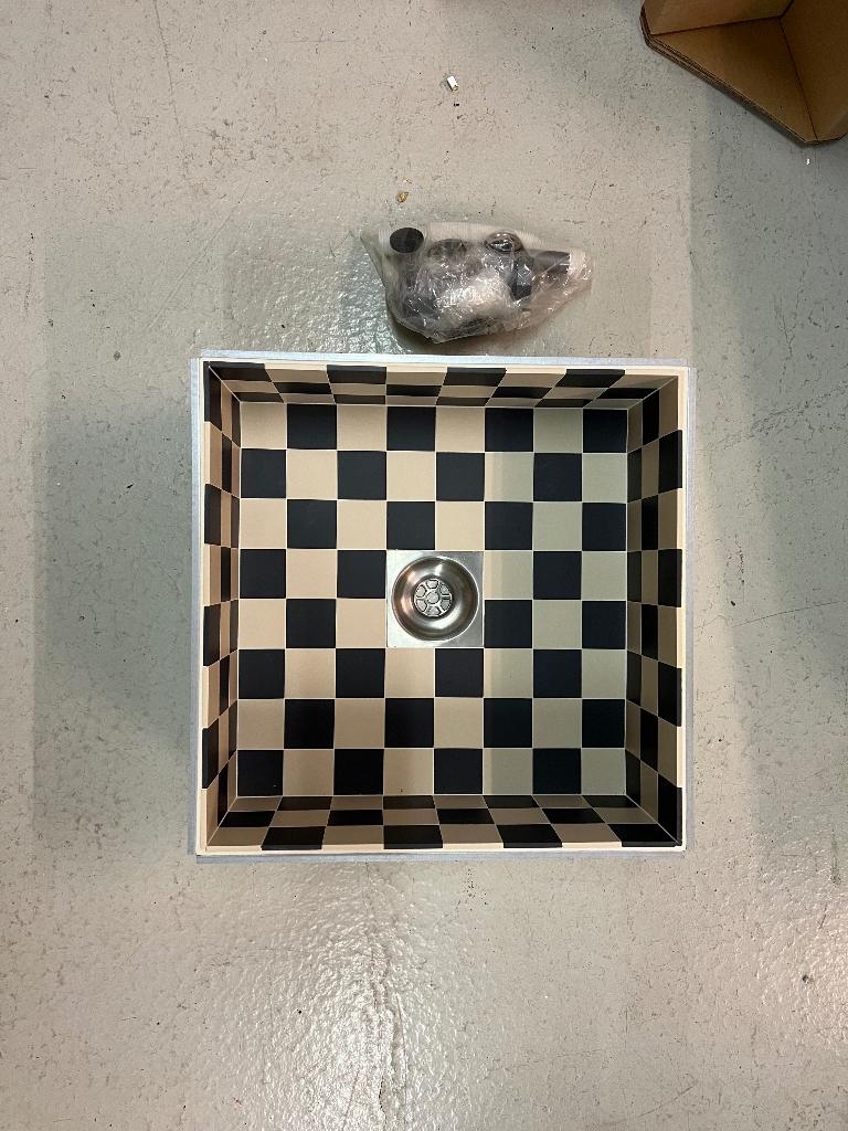 Caressi tegelspoelbak 50 x 50, Ophalen, Minder dan 50 cm, Nieuw, Minder dan 100 cm