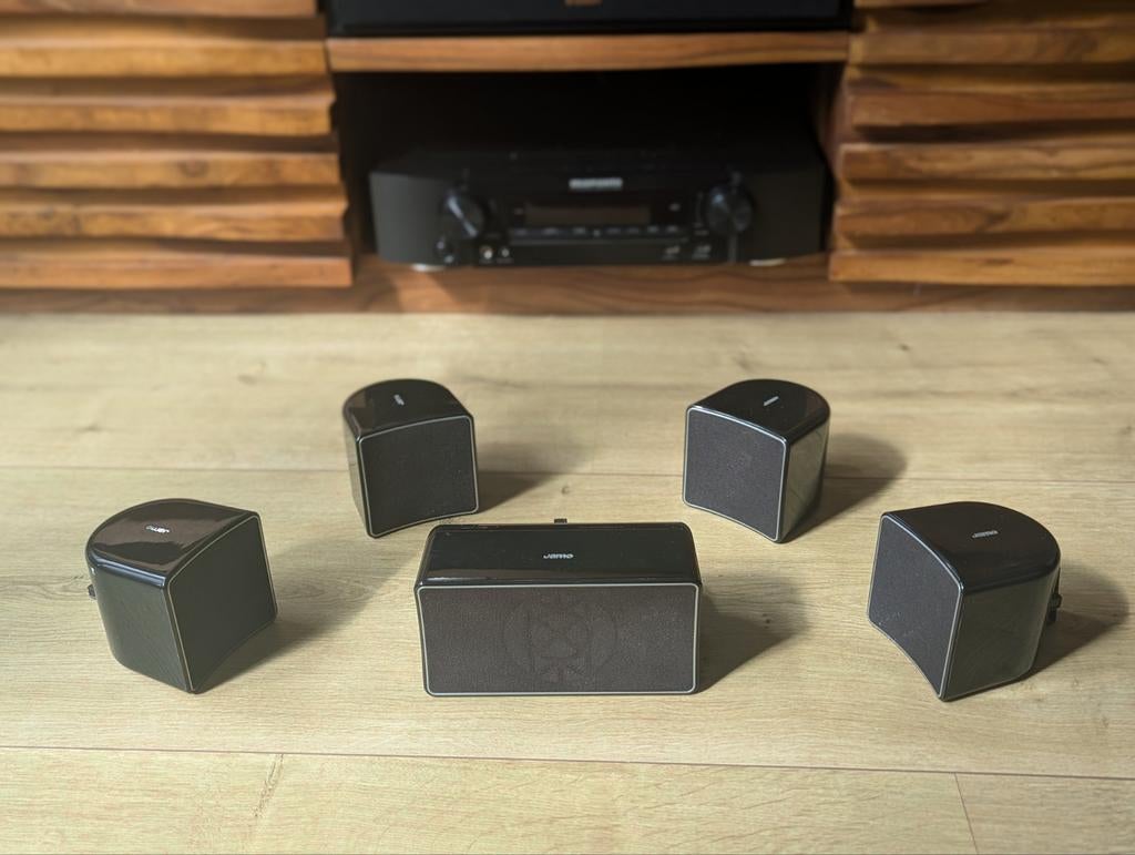 Jamo A102 5.0 Home Cinema Luidsprekerset, Gebruikt, Ophalen of Verzenden, Surroundset zonder subwoofer, Minder dan 60 watt