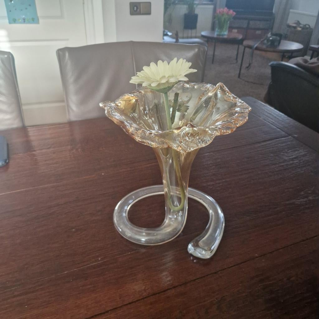 Art nouveau glazen vaas, Ophalen of Verzenden