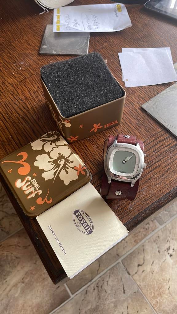 Fossil Herenhorloge, teab, Overige merken, Overige materialen, Leer, Polshorloge