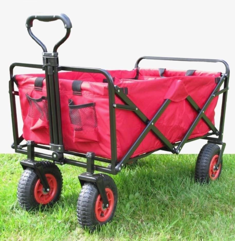 Opvouwbare bolderkar met dak en luchtbanden, Ophalen, Opvouwbaar, Nieuw