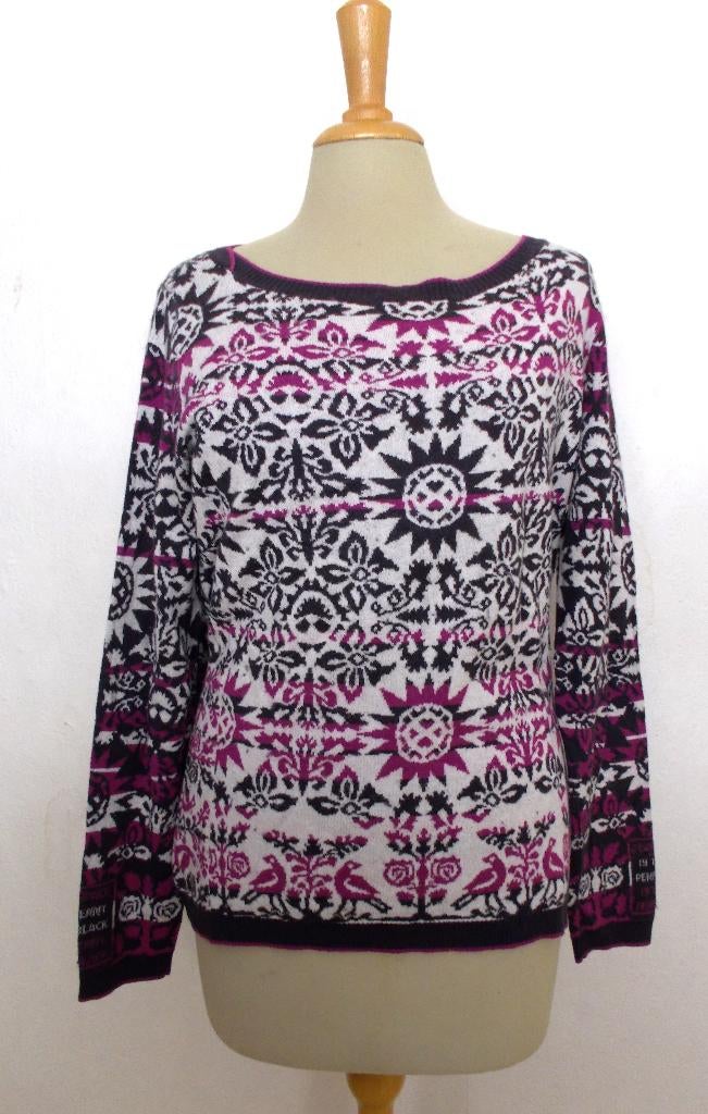 Katoen mix trui met vogeltjes print van Penny Black! M, Kleding | Dames, Truien en Vesten, Verzenden, Zo goed als nieuw, Maat 38/40 (M)