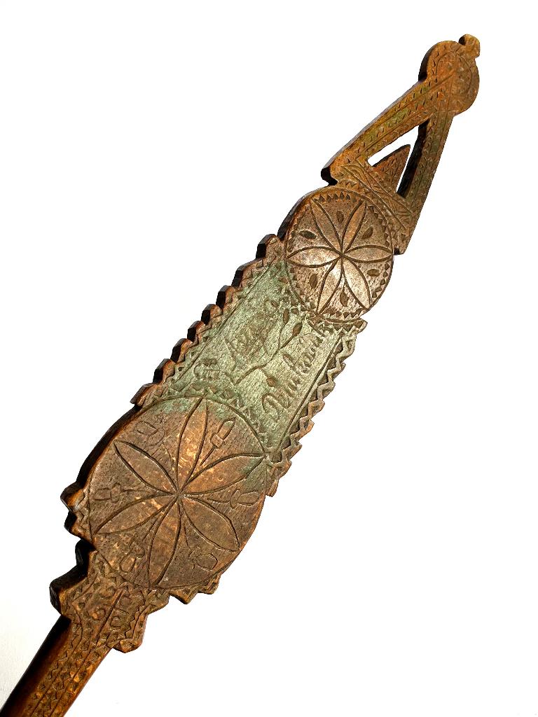 19th Century Distaff with name Spinrok met naam eigenaar, Ophalen of Verzenden