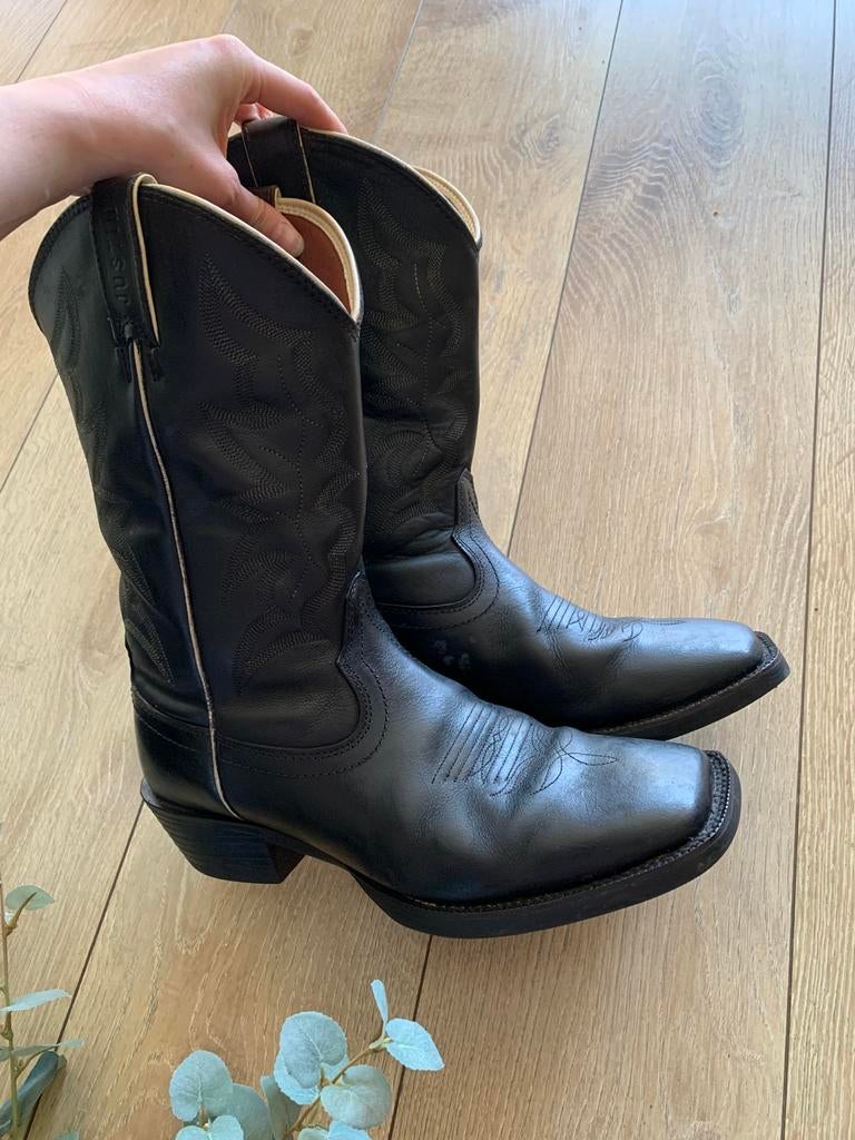 Justin Boots cowboylaarzen 45 46 western boots laarzen, -, Zwart, -, Boots