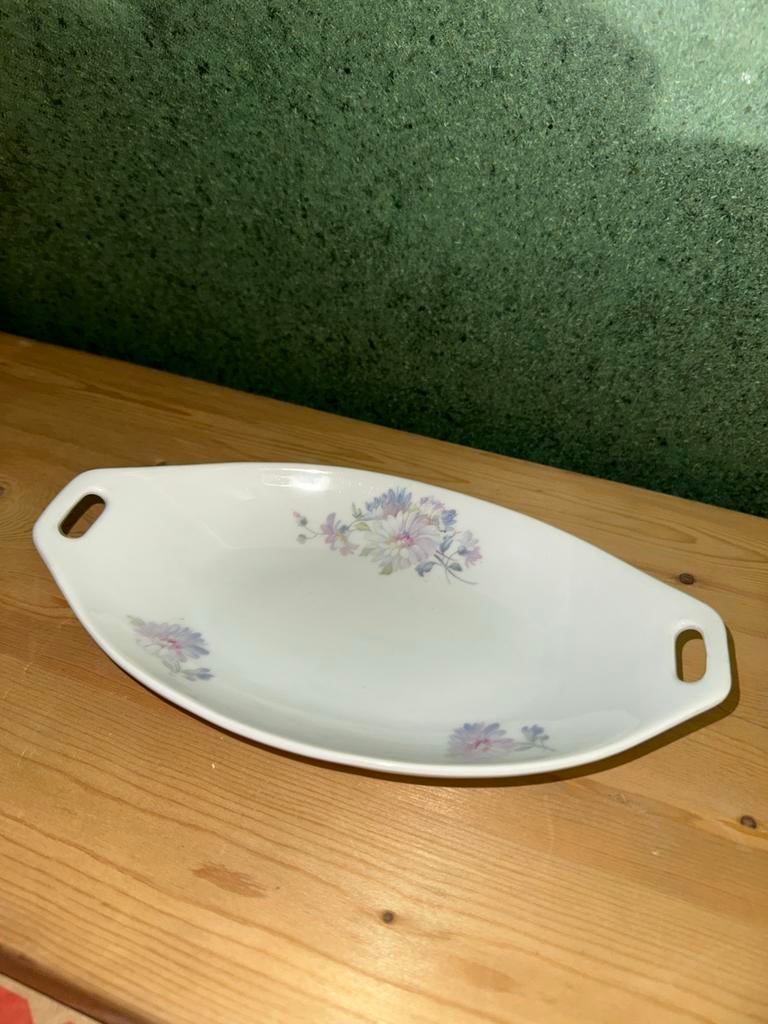 Dekschaal met bloemendecor, Ophalen of Verzenden