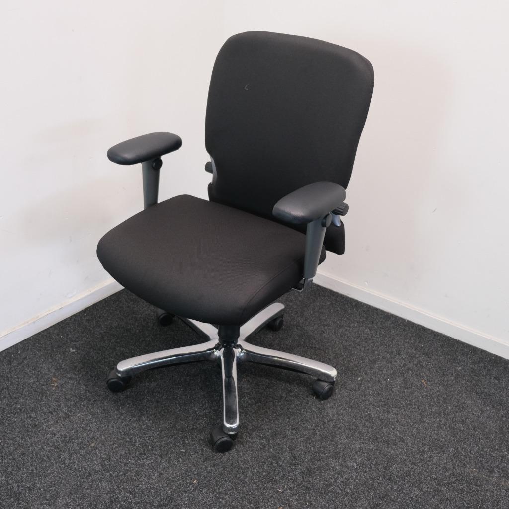 Haworth Comforto 77, Bureaustoel, Nieuwe stoffering, Chroom, Gebruikt, -, Zwart, -