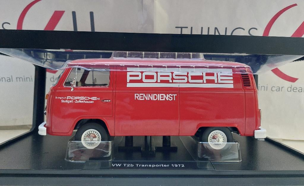 KK-Scale 1:18 Volkswagen T2b Porsche Renndienst 1972 rood, Ophalen of Verzenden, Nieuw, Auto, Overige merken