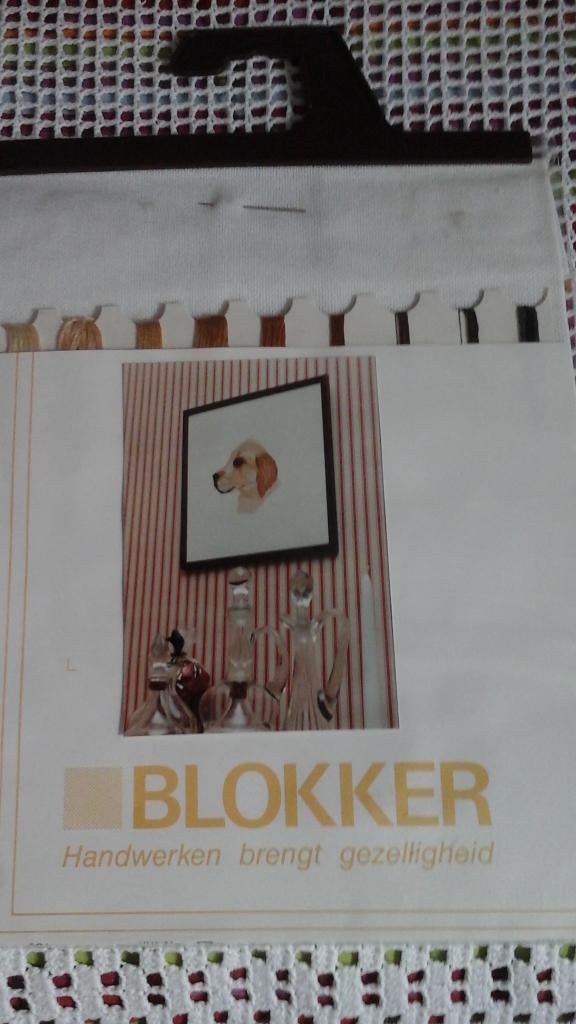 Borduurpakket van blokker, hond,, Ophalen of Verzenden, Nieuw, Handborduren, Borduurpakket