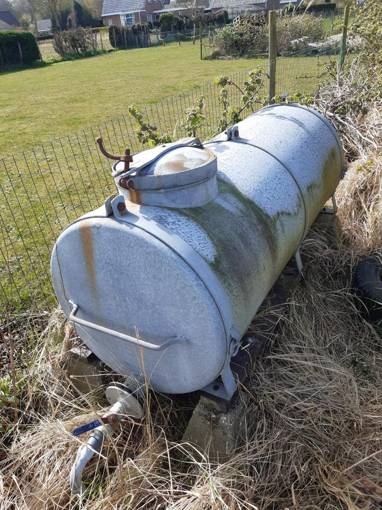 Gehalvaniseerd stalen watertank/ watervat 500 liter, Ophalen, Gebruikt