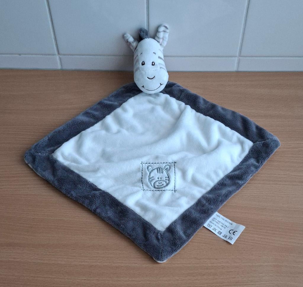 Knuffeldoekje Knuffel Action ZDT, ZD Trading Zebra Wit Grijs, Kinderen en Baby's, Speelgoed | Knuffels en Pluche, Overige typen
