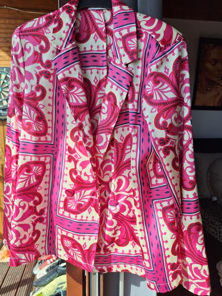 Mango jasje roze wit maat M, Maat 38/40 (M), Mango, Nieuw, Ophalen of Verzenden