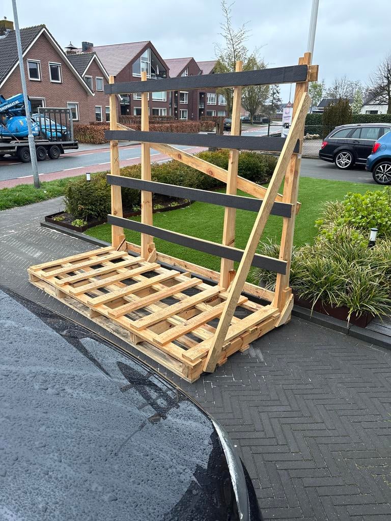 Houten Pallet Rek voor Opslag of Transport, Gebruikt, Overige typen, Ophalen of Verzenden, 200 tot 250 cm