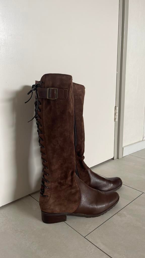 Leren laarzen 39, Hoge laarzen, Bruin, Ophalen of Verzenden, Zo goed als nieuw