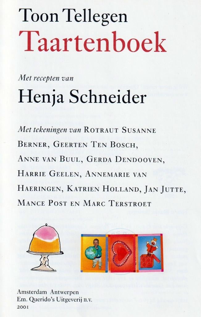 Tellegen, Toon - Taartenboek (2001), Ophalen of Verzenden, Nieuw
