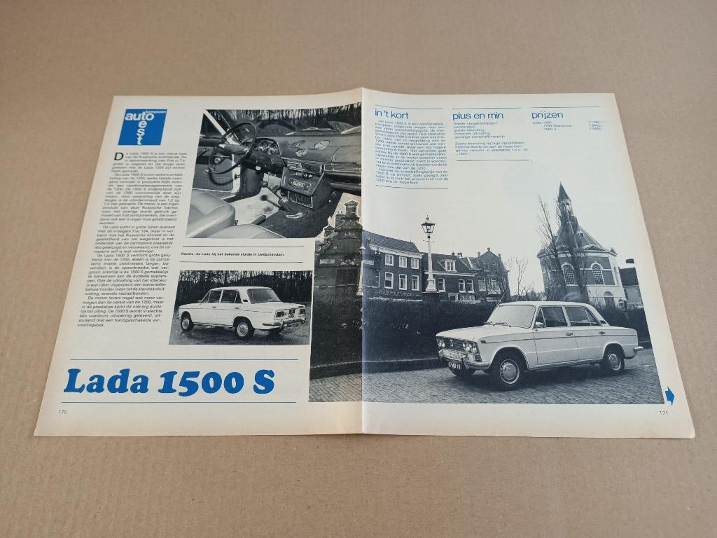 Auto Test (uit oud tijdschrift) Lada 1500S (1974), Verzenden, Gelezen