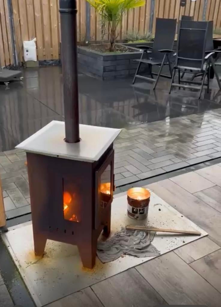 Pelletkachel palletkachel, Ophalen of Verzenden, Zo goed als nieuw