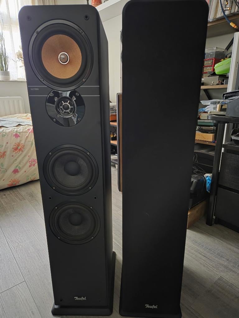 Teufel UL 40 MK3 18 Floorstandingspeakers Zgan, Zo goed als nieuw, 120 watt of meer, Front, Rear of Stereo speakers, Ophalen
