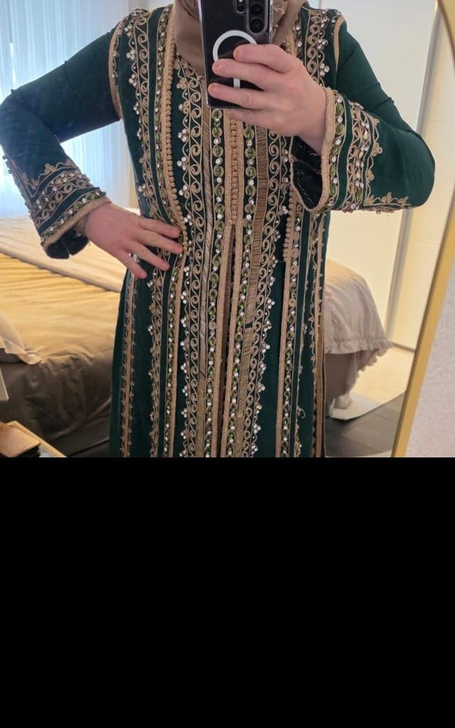 Marokkaanse jurk, Maat 38/40 (M), Blauw, Ophalen of Verzenden, Gedragen