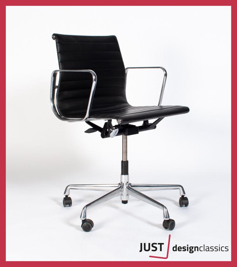 Vitra Eames ea 117 Zwart Leder Gepolijst  (voorraad:4), Niet ingevuld, Zo goed als nieuw, Niet ingevuld, Niet ingevuld