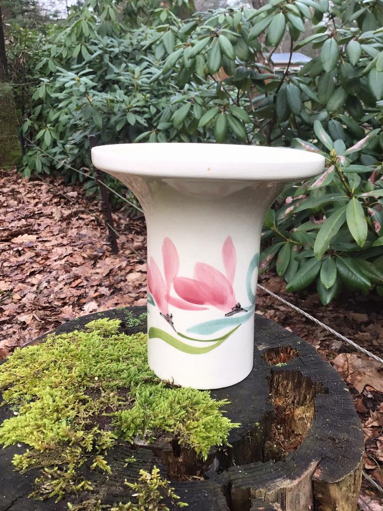 Vintage oosters georïenteerde vaas, magnoliabloem, Ophalen of Verzenden