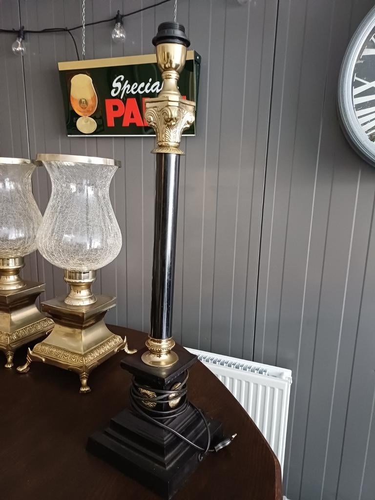 lampenvoet zwart met zilver., Ophalen, Gebruikt, Klassiek, Elegant