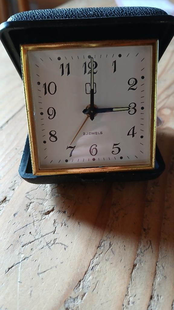 Vintage Hema / 2jewels reiswekker, Ophalen, Gebruikt, Analoog