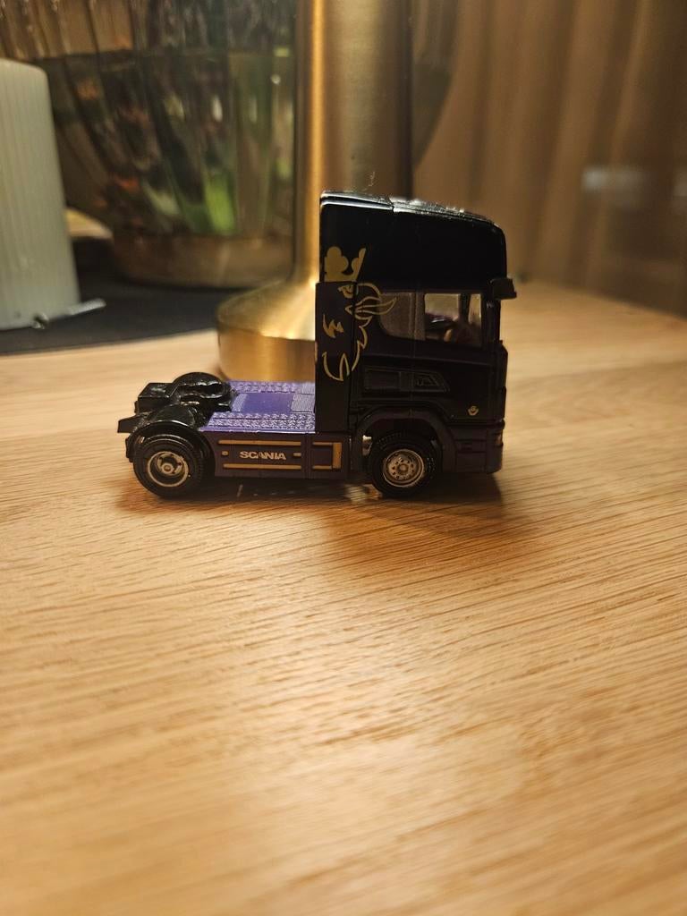 Scania Topline Miniatuur Truck - Zwart/Paars, Hobby en Vrije tijd, Modelauto's | 1:50, Ophalen of Verzenden, Gebruikt, Overige merken