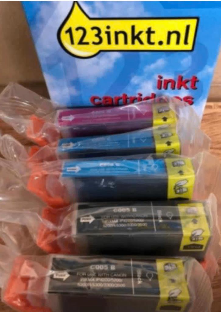 123inkt nl vijf cartridges voor Canon C005 en C008, Ophalen of Verzenden, Nieuw, Cartridge, 123inkt.nl