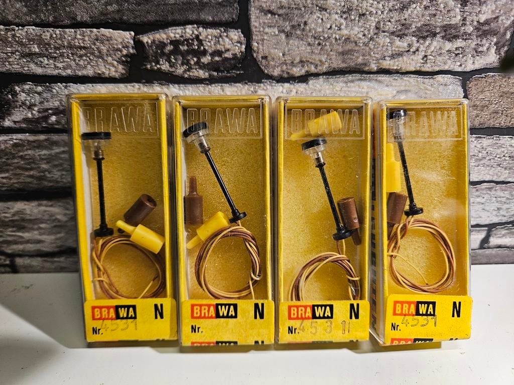 4x parklantaarn brawa verlichting N spoor trein 1:160, Hobby en Vrije tijd, Modeltreinen | N-Spoor, Ophalen of Verzenden, Nieuw